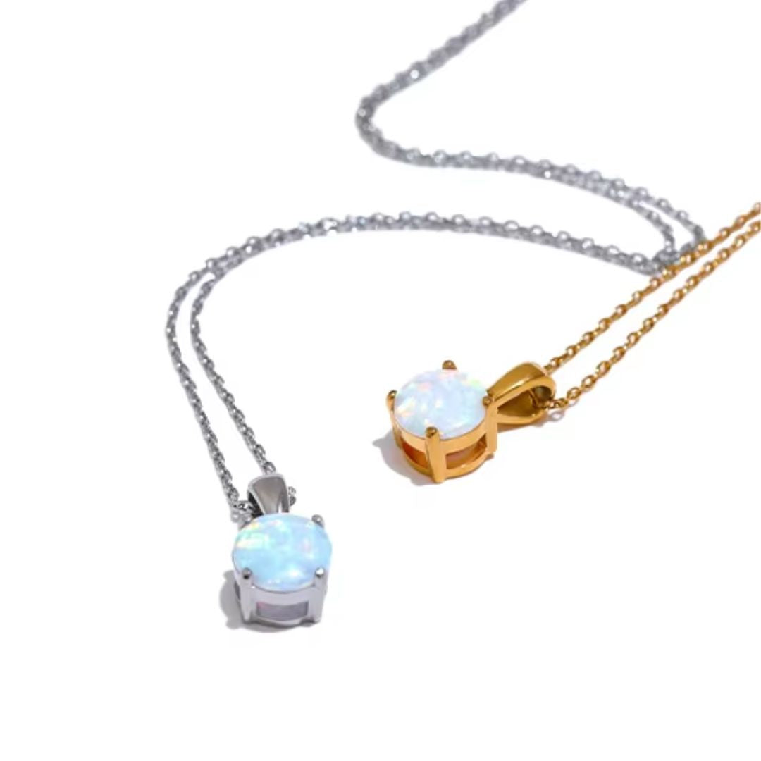 Eve Opal Premium Necklace - 18K Gold Plated