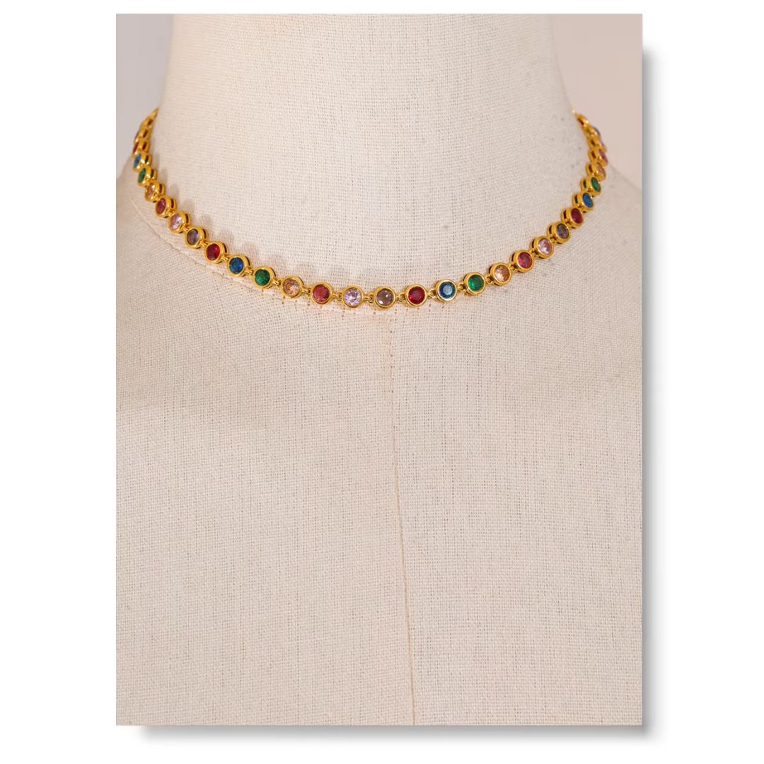 Tara Gem Premium Necklace - 18K Gold Plated