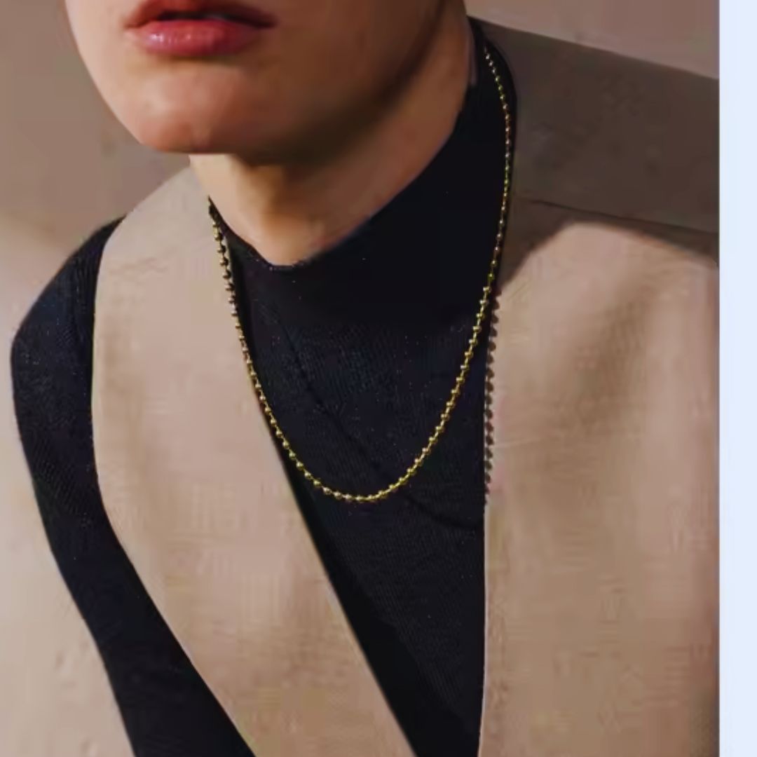 Tahlia Bead Premium Necklace - 18K Gold Plated