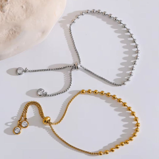 Tahlia Bead Premium Bracelet - 18K Gold Plated