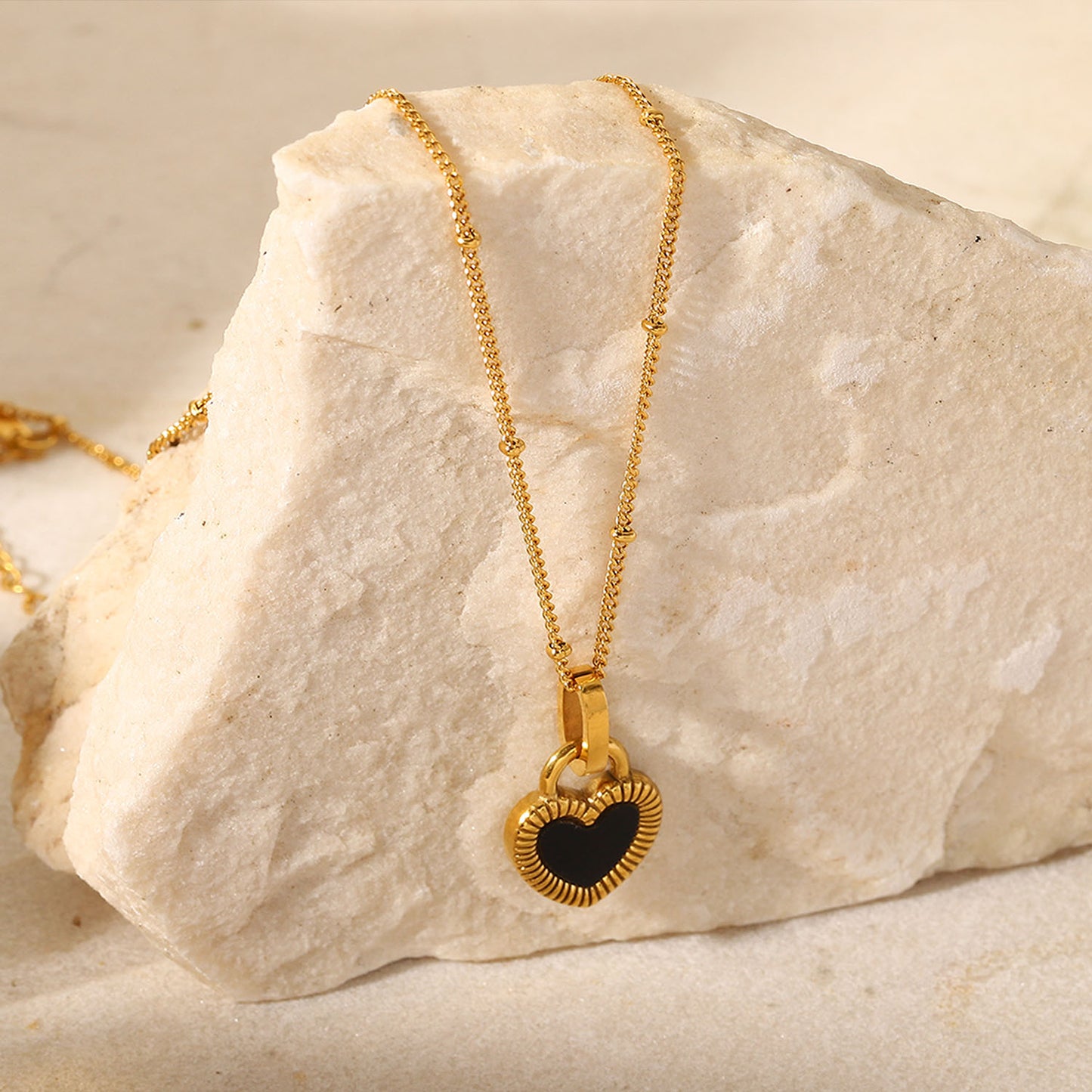 Angel Or Devil Heart Premium Necklace - 18K Gold Plated