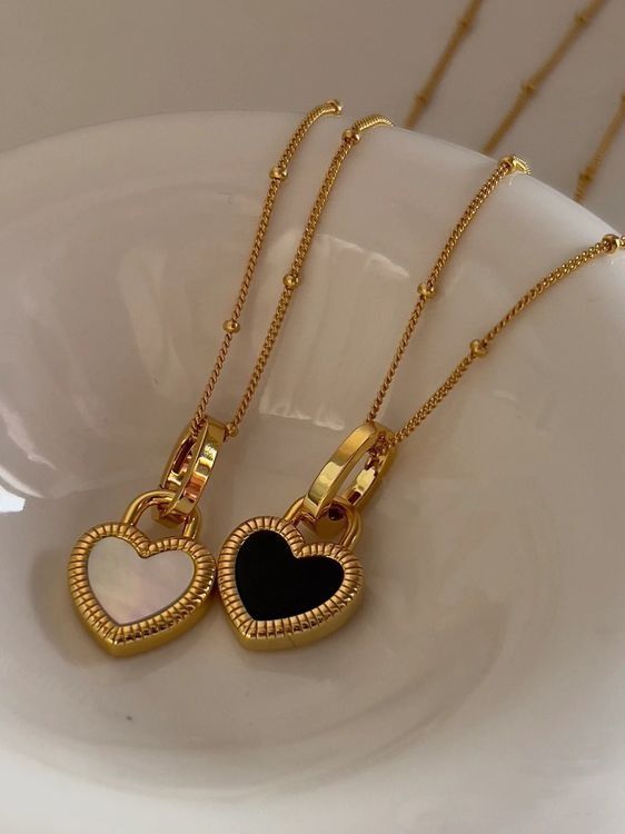 Angel Or Devil Heart Premium Necklace - 18K Gold Plated