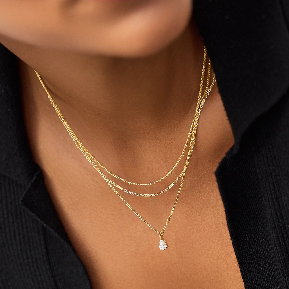 Sena Dainty Layered Premium Necklace - 18K Gold Plated