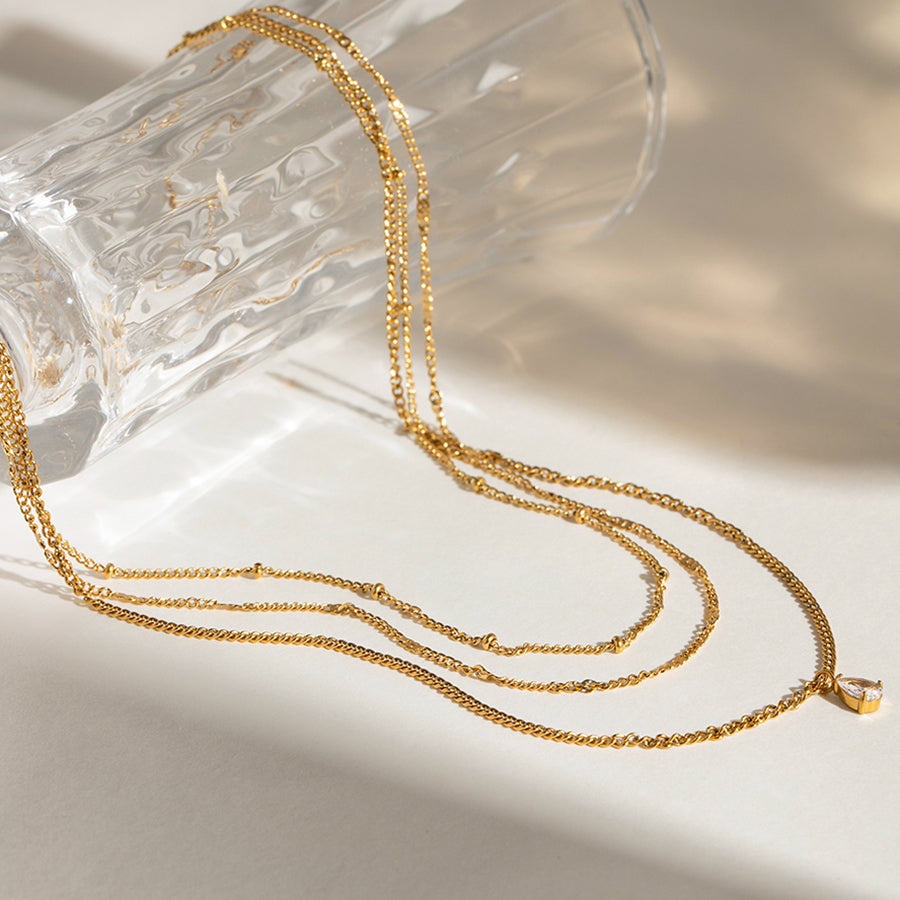 Sena Dainty Layered Premium Necklace - 18K Gold Plated