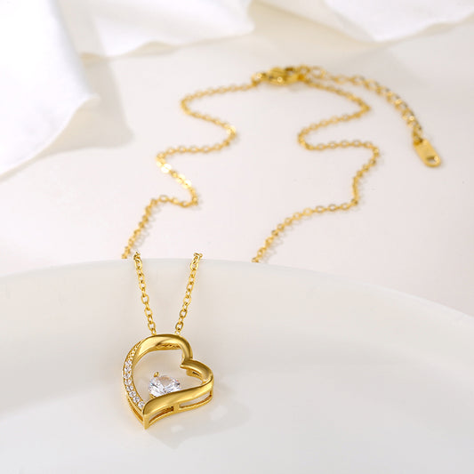 Poetic Heart Premium Necklace - 18K Gold Plated
