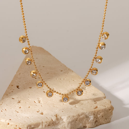 Nysa Zircons Premium Necklace - 18K Gold Plated
