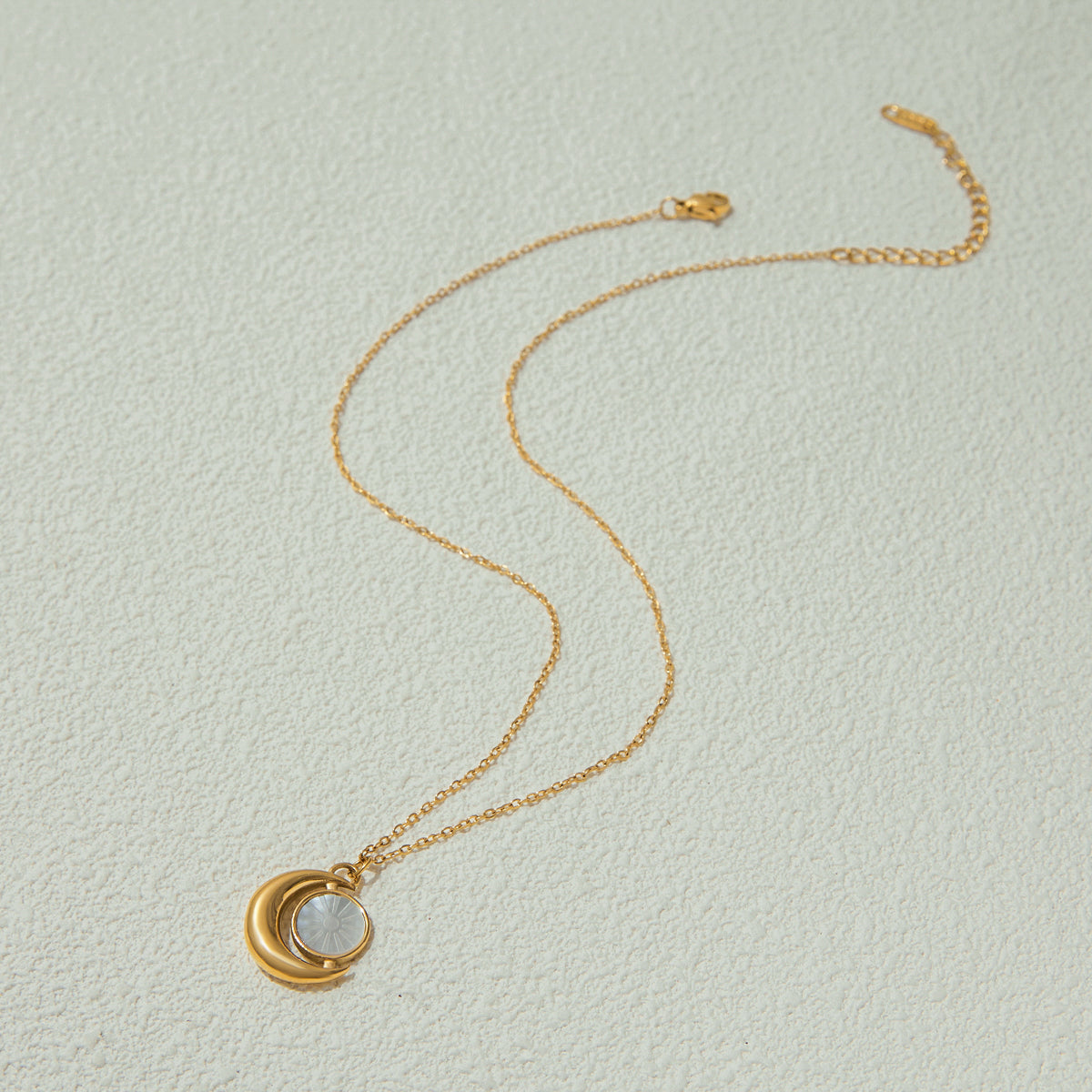 Gemma Moon & Sun Premium Necklace - 18K Gold Plated