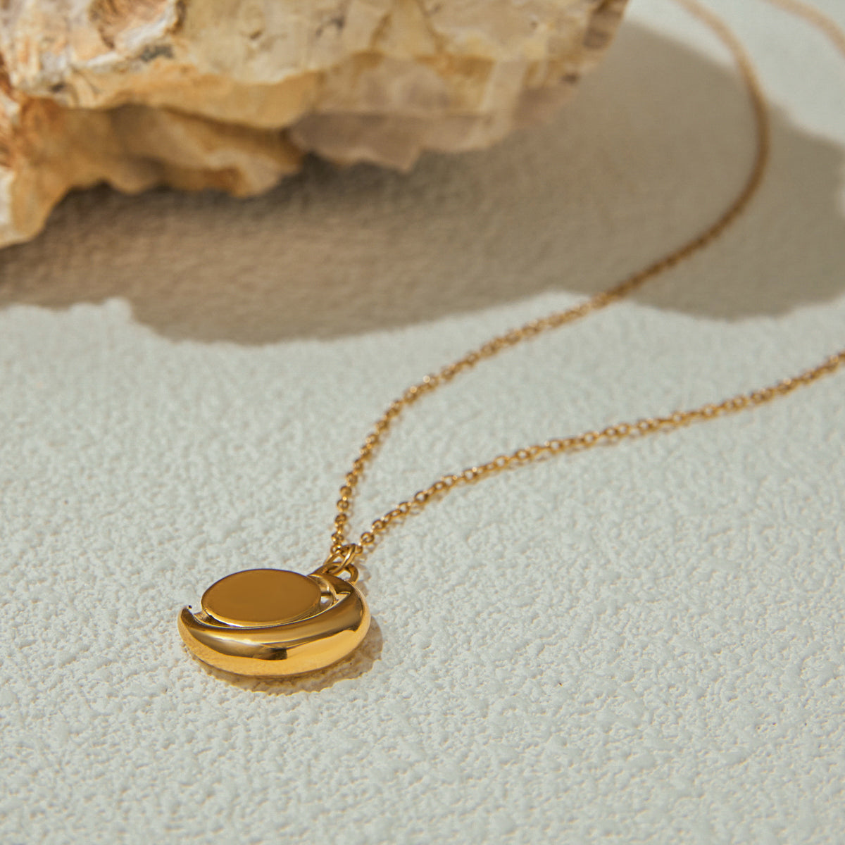 Gemma Moon & Sun Premium Necklace - 18K Gold Plated