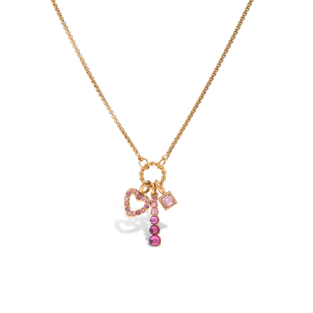 Pink Charms Premium Necklace - 18K Gold Plated