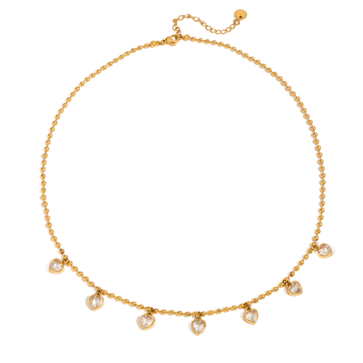 Heart Bead Premium Necklace - 18K Gold Plated