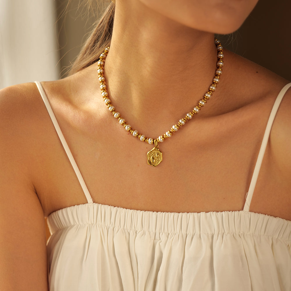 Pearl Droplet Premium Necklace - 18K Gold Plated
