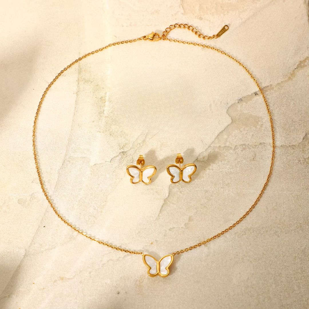 Mariposa Butterfly Premium Jewelry Set - 18K Gold Plated