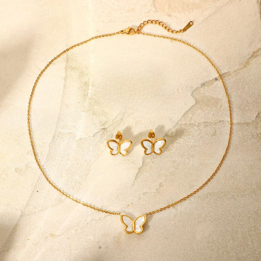 Mariposa Butterfly Premium Jewelry Set - 18K Gold Plated
