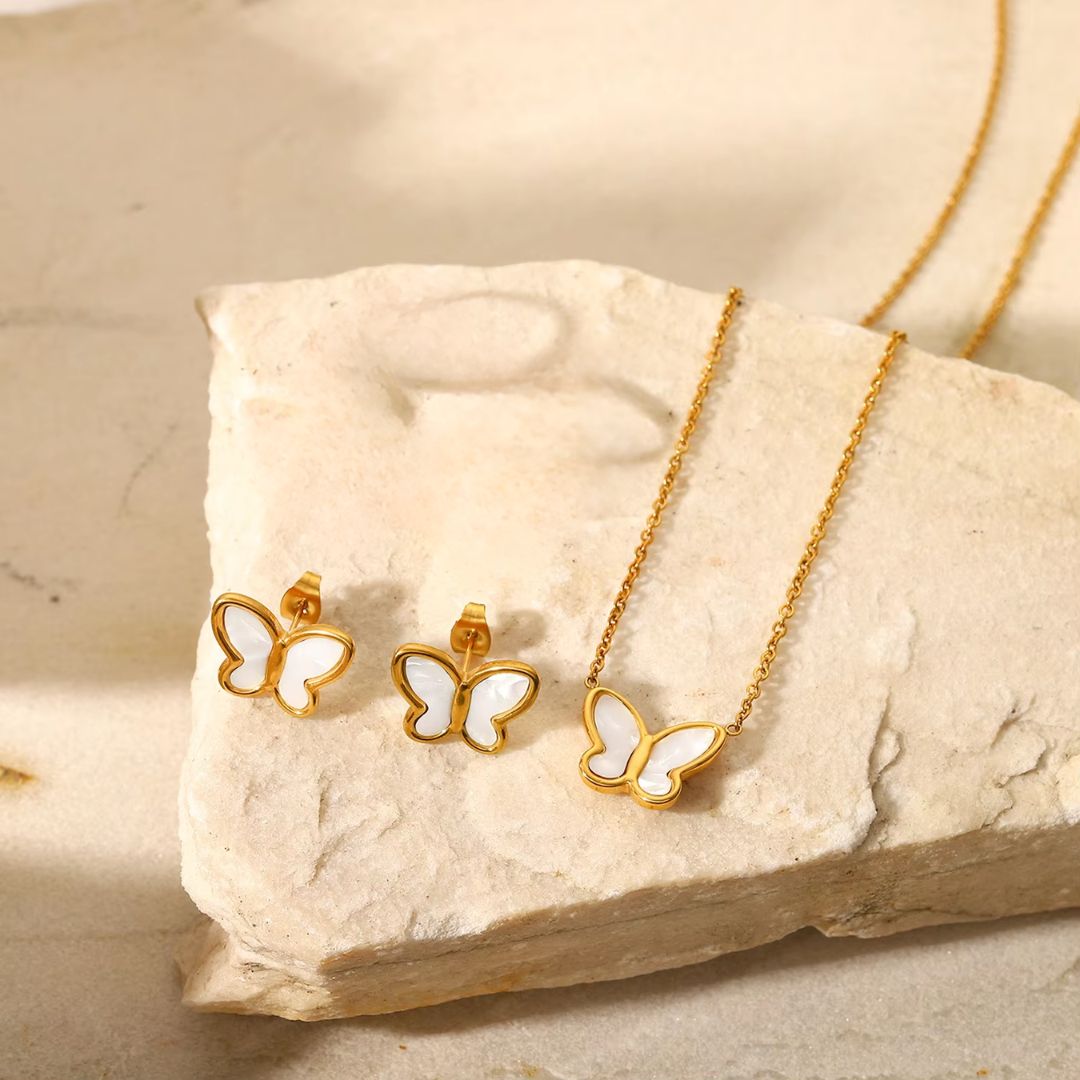 Mariposa Butterfly Premium Jewelry Set - 18K Gold Plated