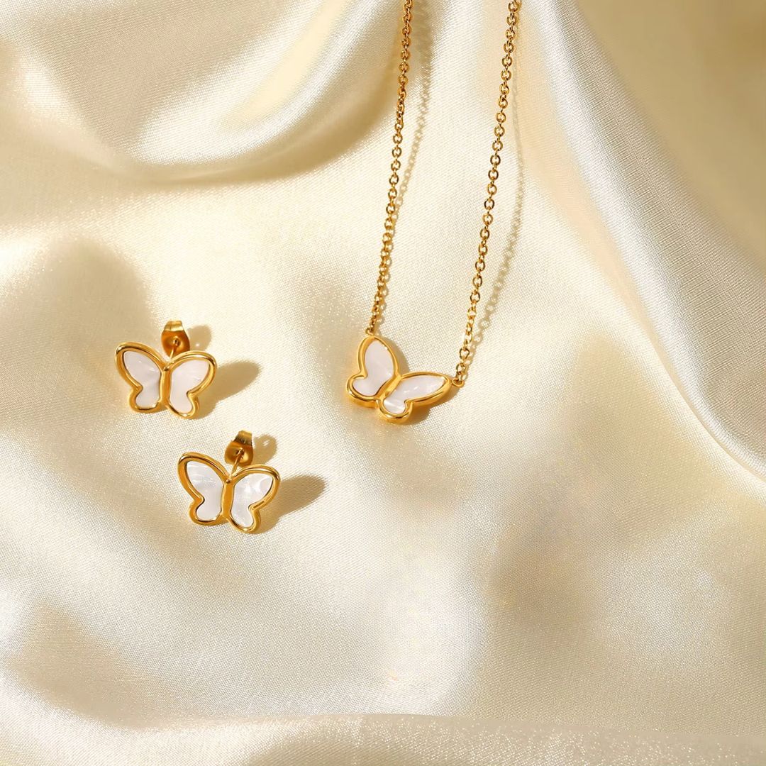 Mariposa Butterfly Premium Jewelry Set - 18K Gold Plated