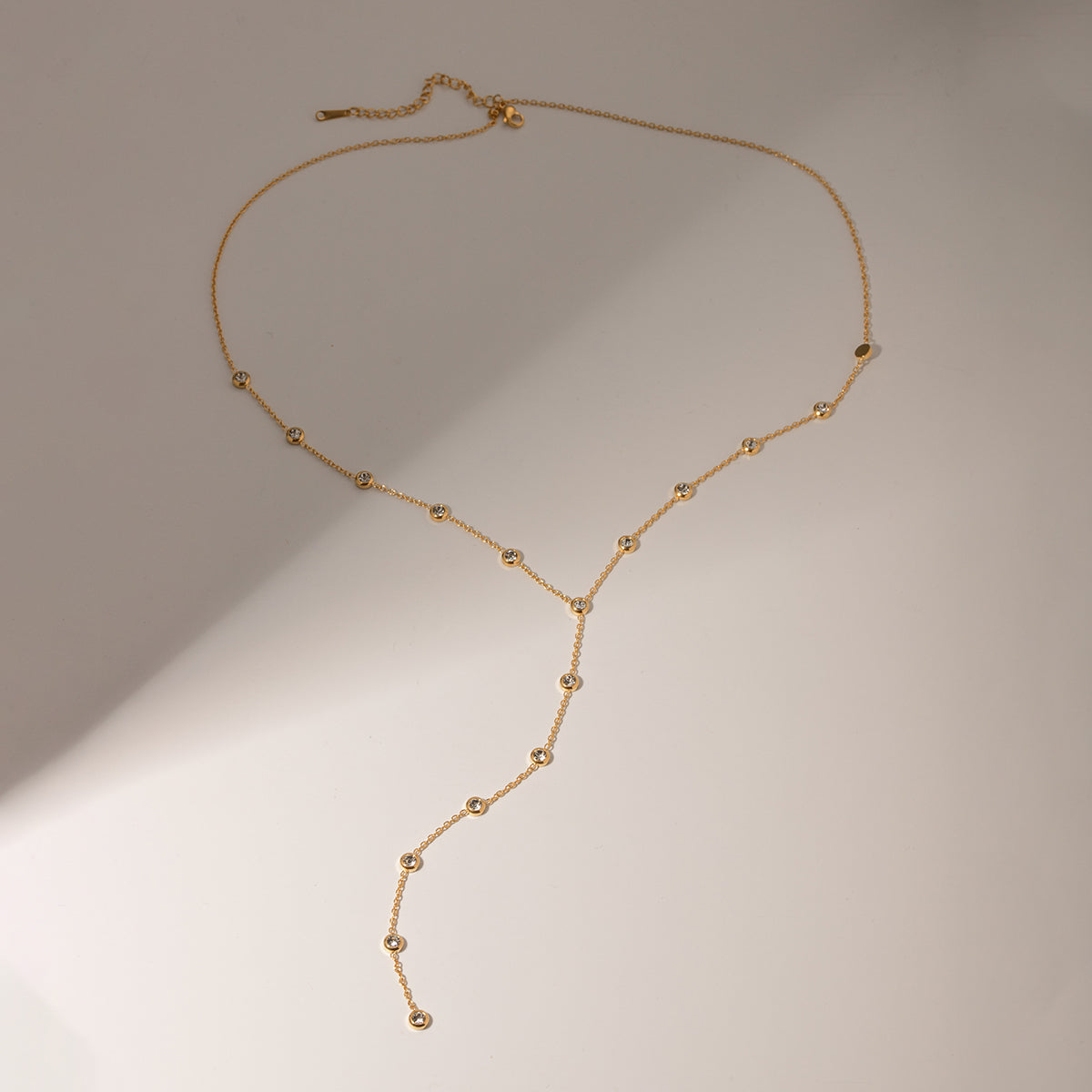 Miraya Zircon Tassle Premium Necklace - 18K Gold Plated