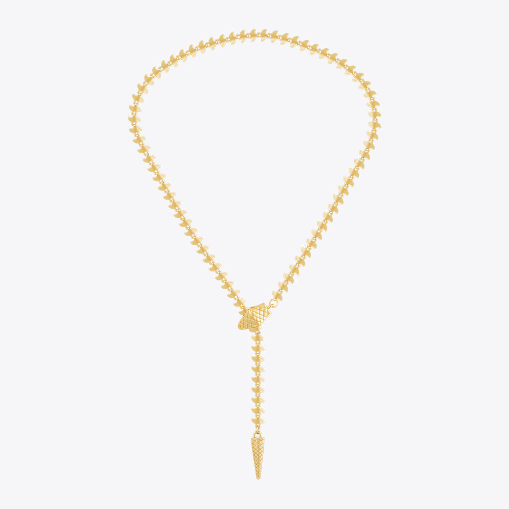 Serpentia Tassle Designer Premium Necklace - 18K Gold Plated