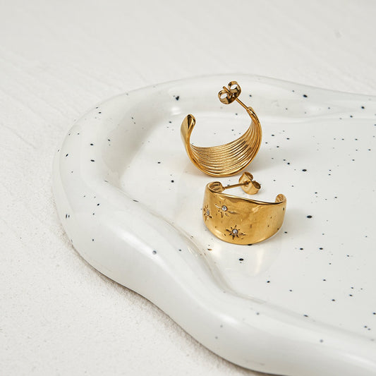 Starry Designer Premium Earrings - 18K Gold Plated