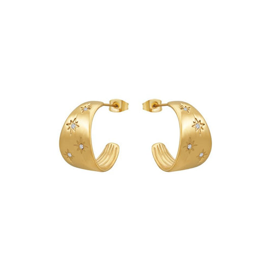 Starry Designer Premium Earrings - 18K Gold Plated