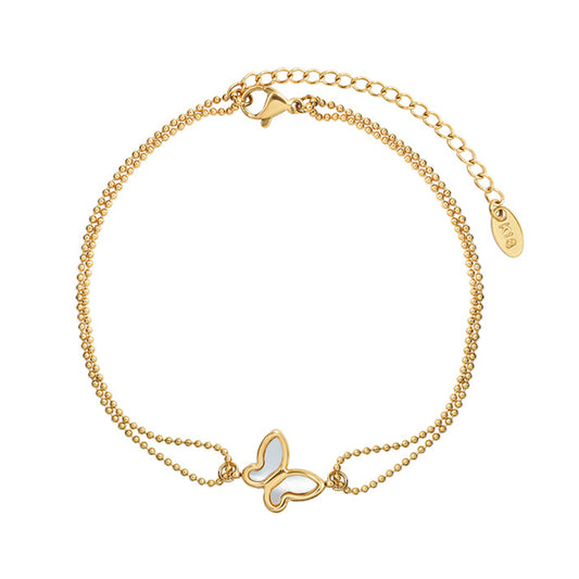 Butterfly Anklet - 18K Gold Plated