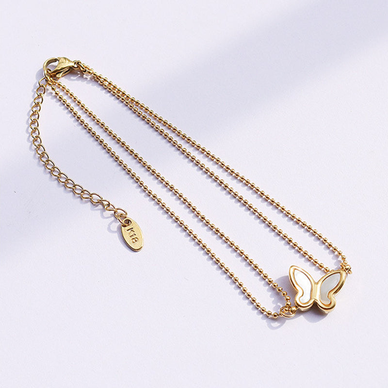 Butterfly Anklet - 18K Gold Plated