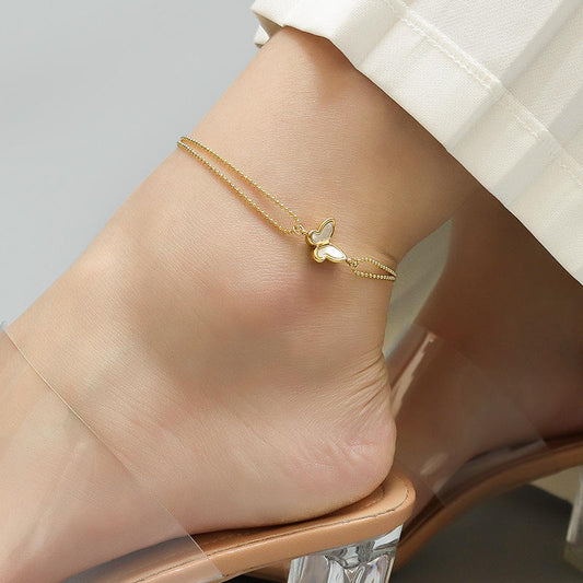 Butterfly Anklet - 18K Gold Plated