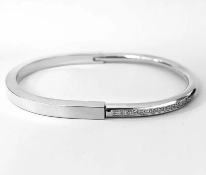 Gold Oval Shimmer Designer Premium Bracelet - 18K Gold Plated