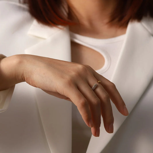Ayla Premium Adjustable Ring - 18K Gold Plated