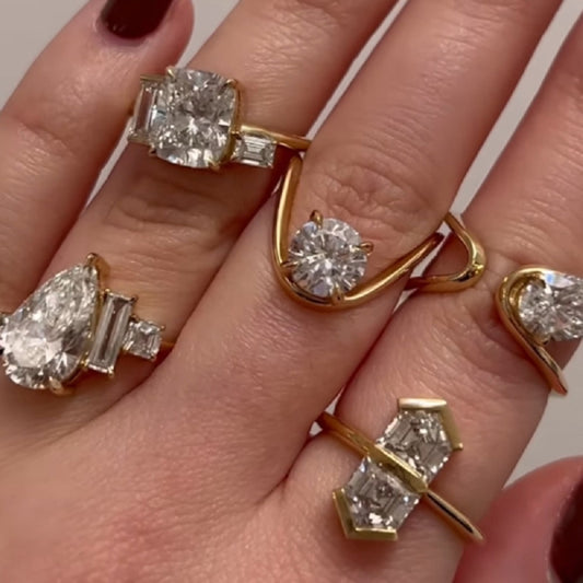 Nova Designer Premium Rings - 18K Gold Plated
