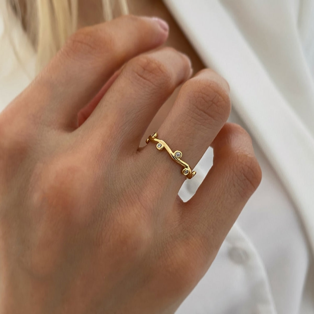 Raya Premium Adjustable Ring - 18K Gold Plated