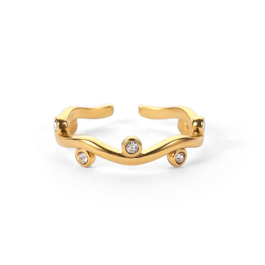 Raya Premium Adjustable Ring - 18K Gold Plated