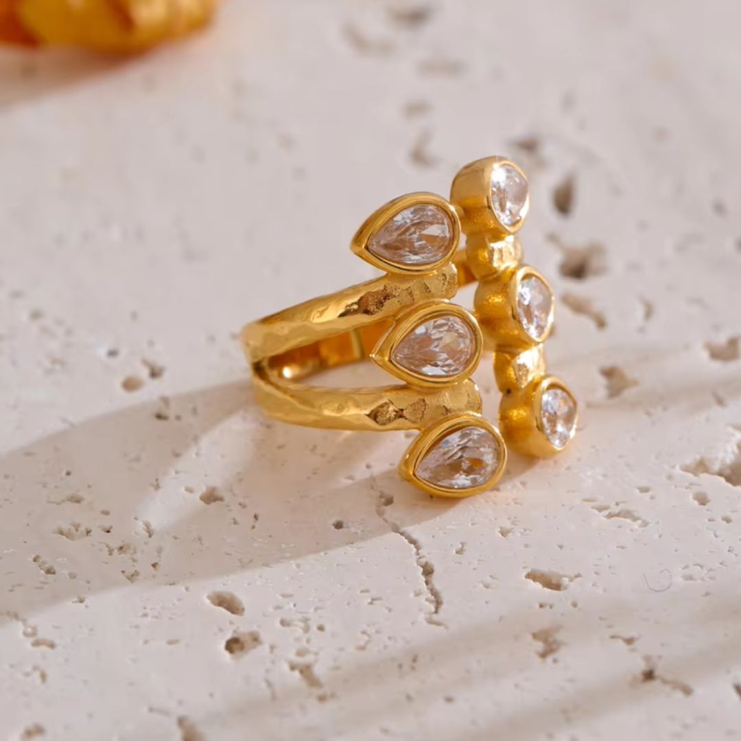 Shakti  Premium Adjustable Ring - 18K Gold Plated