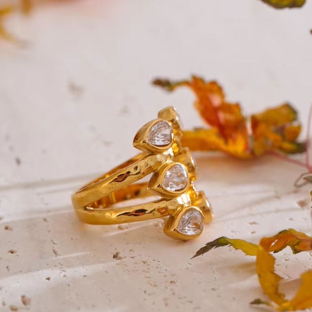 Shakti  Premium Adjustable Ring - 18K Gold Plated