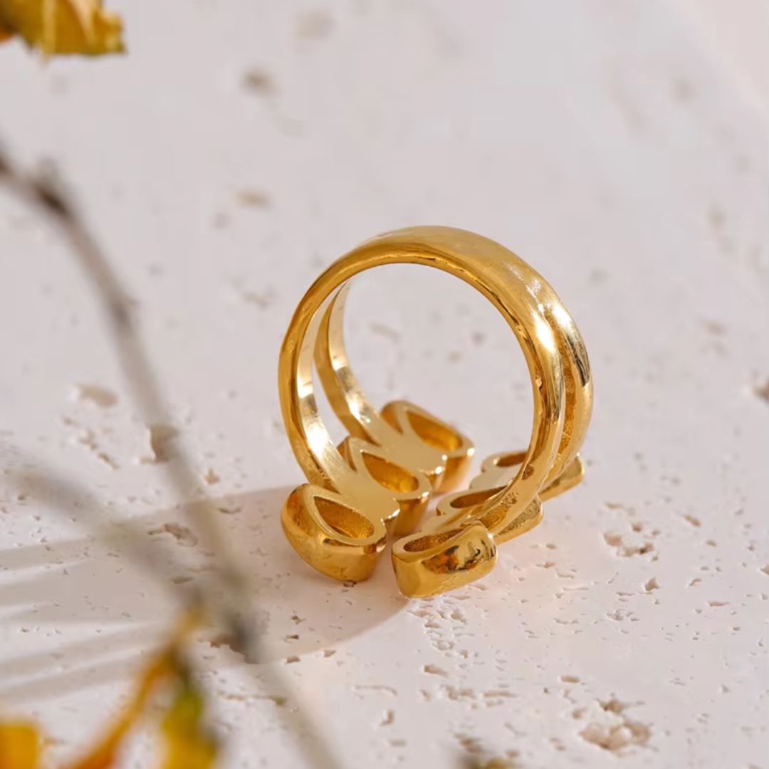 Shakti  Premium Adjustable Ring - 18K Gold Plated