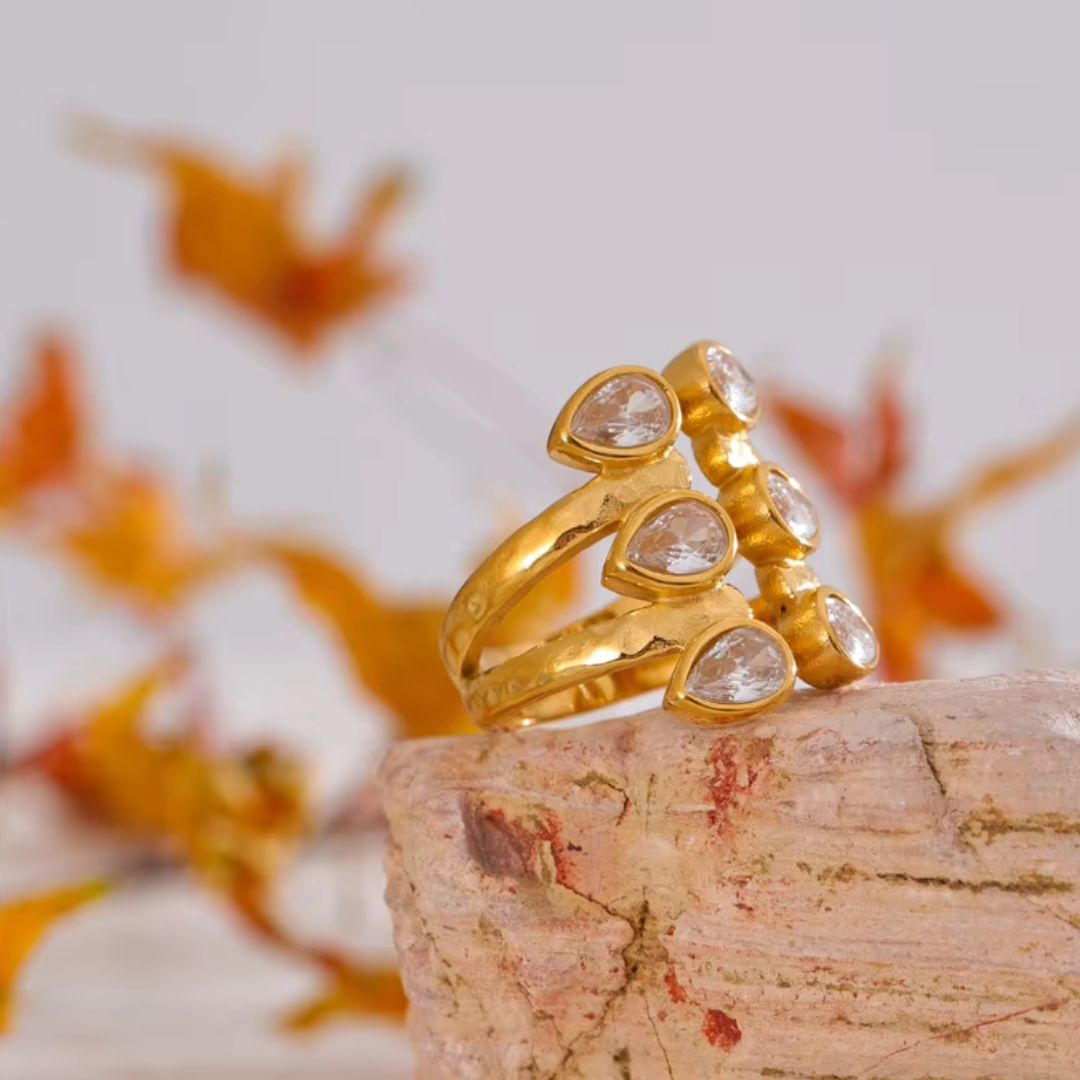 Shakti  Premium Adjustable Ring - 18K Gold Plated
