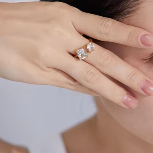 Toi Moi Adjustable Ring - 18K Gold Plated